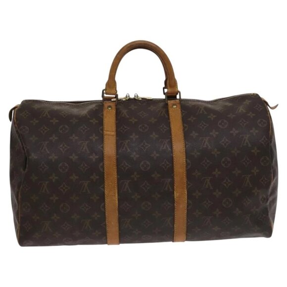 LOUIS VUITTON Monogram Keepall 50 Boston Bag M41426 LV Auth - Picture 9 of 16